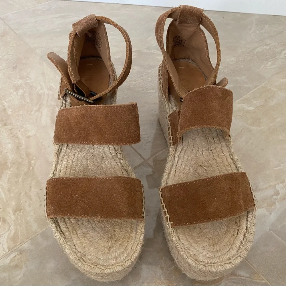 Soludos Palma platform sandal in walnut - Picture 2 of 6